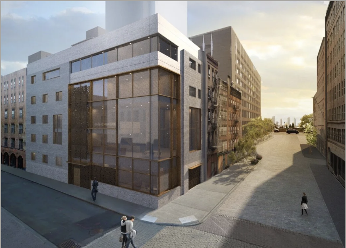 Rendering of the 20,000-square-foot mansion at 11 Hubert Street designed by Maya Lin and William Bialosky for an unnamed buyer who chose to sell the existing building rather than construct the new home. Rendering: Maya Lin Studio and William Bialosky